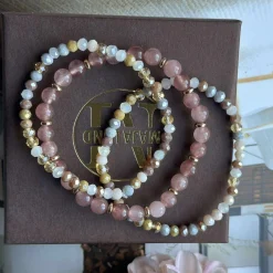 VIAMAJA Armbånd Luna Vintage Rose – Sæt med 3 stk New
