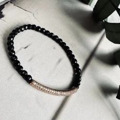 VIAMAJA Armbånd Maja ONYX m. forgyldt sterling silver