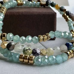 VIAMAJA Armbånd Marika Aqua- Sæt med 3 stk Outlet