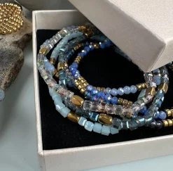 VIAMAJA Armbånd Merle – Blue mix 1.Stk Discount