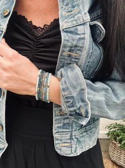 VIAMAJA Armbånd Merle – Blue mix 1.Stk Discount