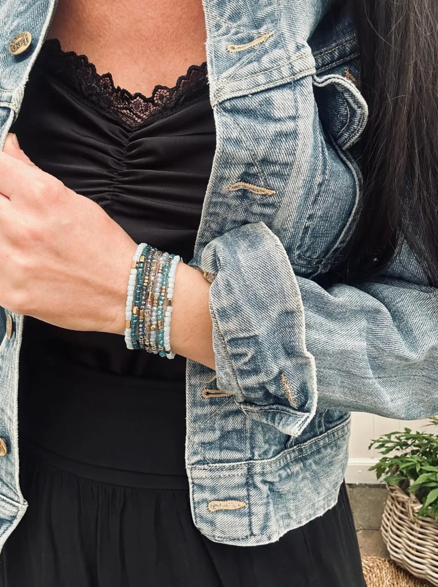 VIAMAJA Armbånd Merle – Blue mix 1.Stk Discount