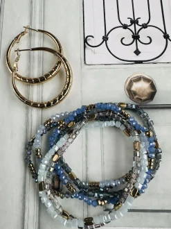VIAMAJA Armbånd Merle – Blue mix 1.Stk Discount