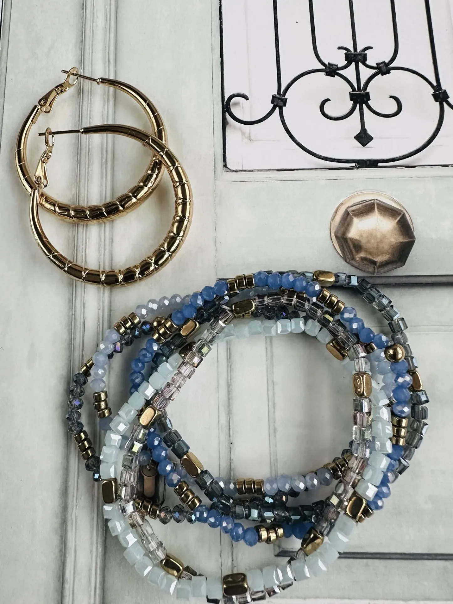 VIAMAJA Armbånd Merle – Blue mix 1.Stk Discount