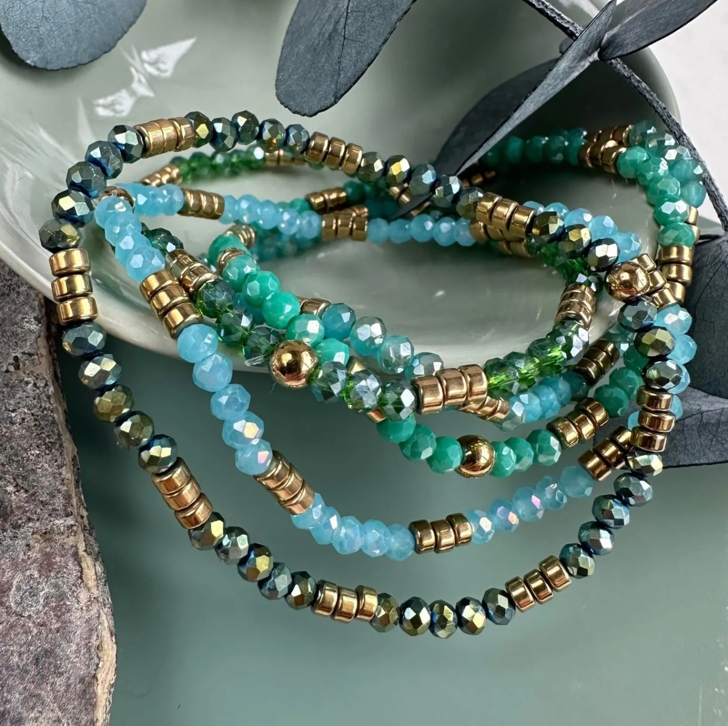 VIAMAJA Armbånd Merle – green mix 1.Stk Online