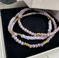 VIAMAJA Armbånd Merle – Lavendel mix 1.stk Discount
