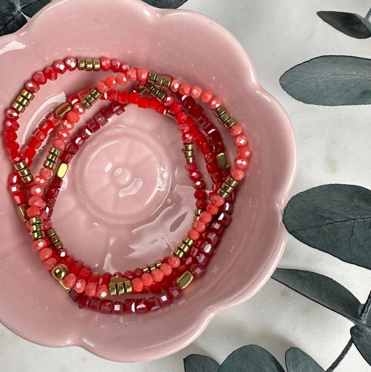 VIAMAJA Armbånd Merle – Red mix 1.Stk Best
