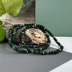 VIAMAJA Armbånd Merle Forest Green - Sæt med 3 stk Outlet