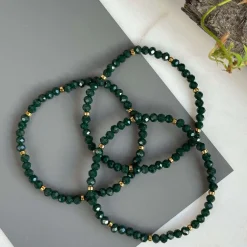 VIAMAJA Armbånd Merle Forest Green - Sæt med 3 stk Outlet