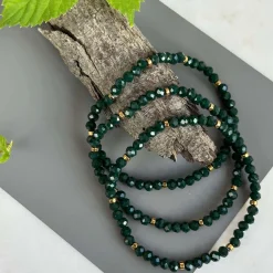 VIAMAJA Armbånd Merle Forest Green - Sæt med 3 stk Outlet