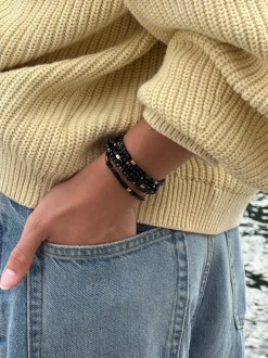 VIAMAJA Armbånd Merle Sort mix - Sæt med 5 stk Hot