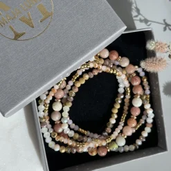 VIAMAJA Armbånd MICHELLE Natur – Sæt med 5 armbånd Clearance