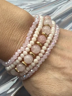 VIAMAJA Armbånd MICHELLE Soft Rose / Mix - 5 stk Best