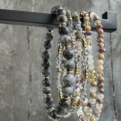 VIAMAJA Armbånd MICHELLE Stone – Sæt med 5 armbånd Discount