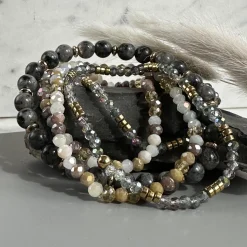 VIAMAJA Armbånd MICHELLE Stone – Sæt med 5 armbånd Discount