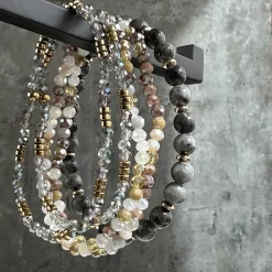 VIAMAJA Armbånd MICHELLE Stone – Sæt med 5 armbånd Discount
