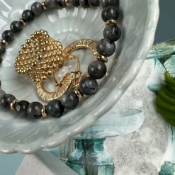 VIAMAJA Armbånd Mollie – Black stone Clearance