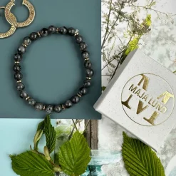 VIAMAJA Armbånd Mollie – Black stone Clearance