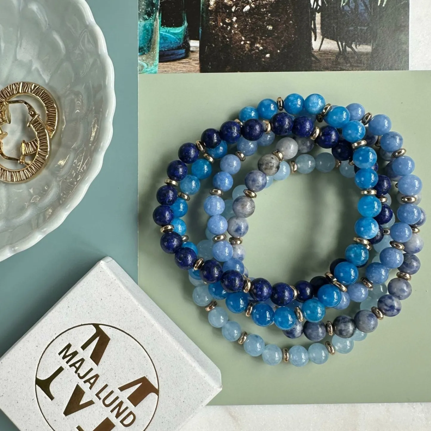 VIAMAJA Armbånd Mollie – Blue mix