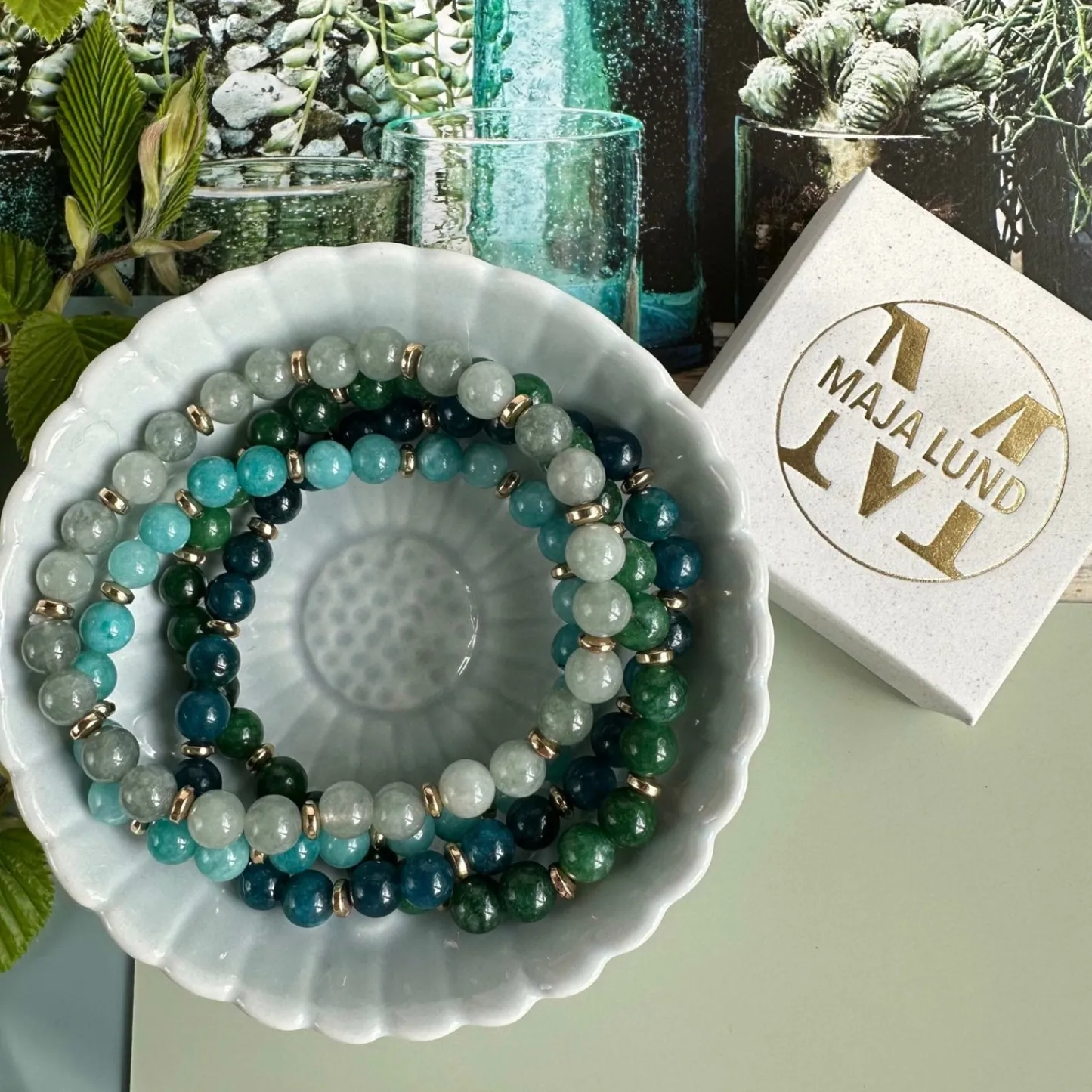 VIAMAJA Armbånd Mollie – Green mix Best