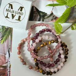 VIAMAJA Armbånd Mollie – Natur / Rose mix Hot