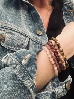 VIAMAJA Armbånd Mollie – Natur / Rose mix Hot