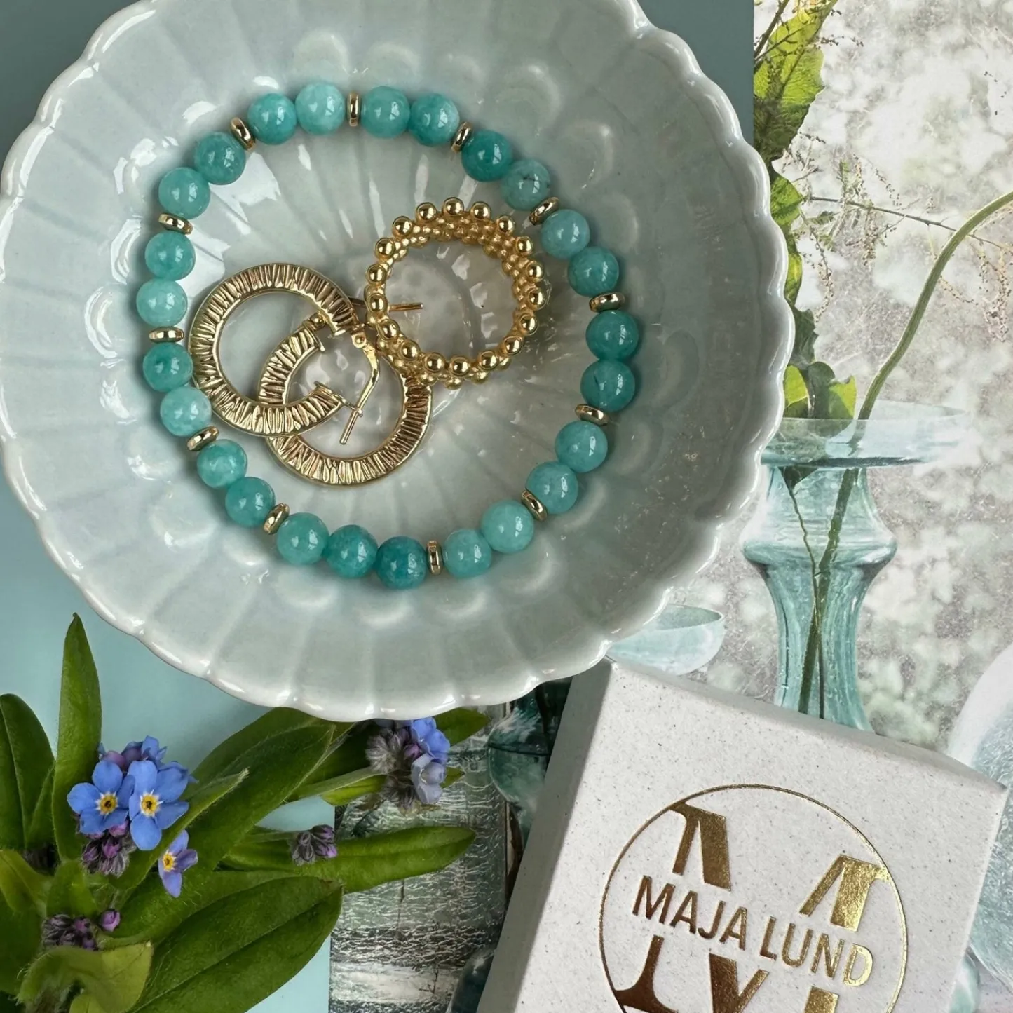 VIAMAJA Armbånd Mollie Aqua grøn Hot