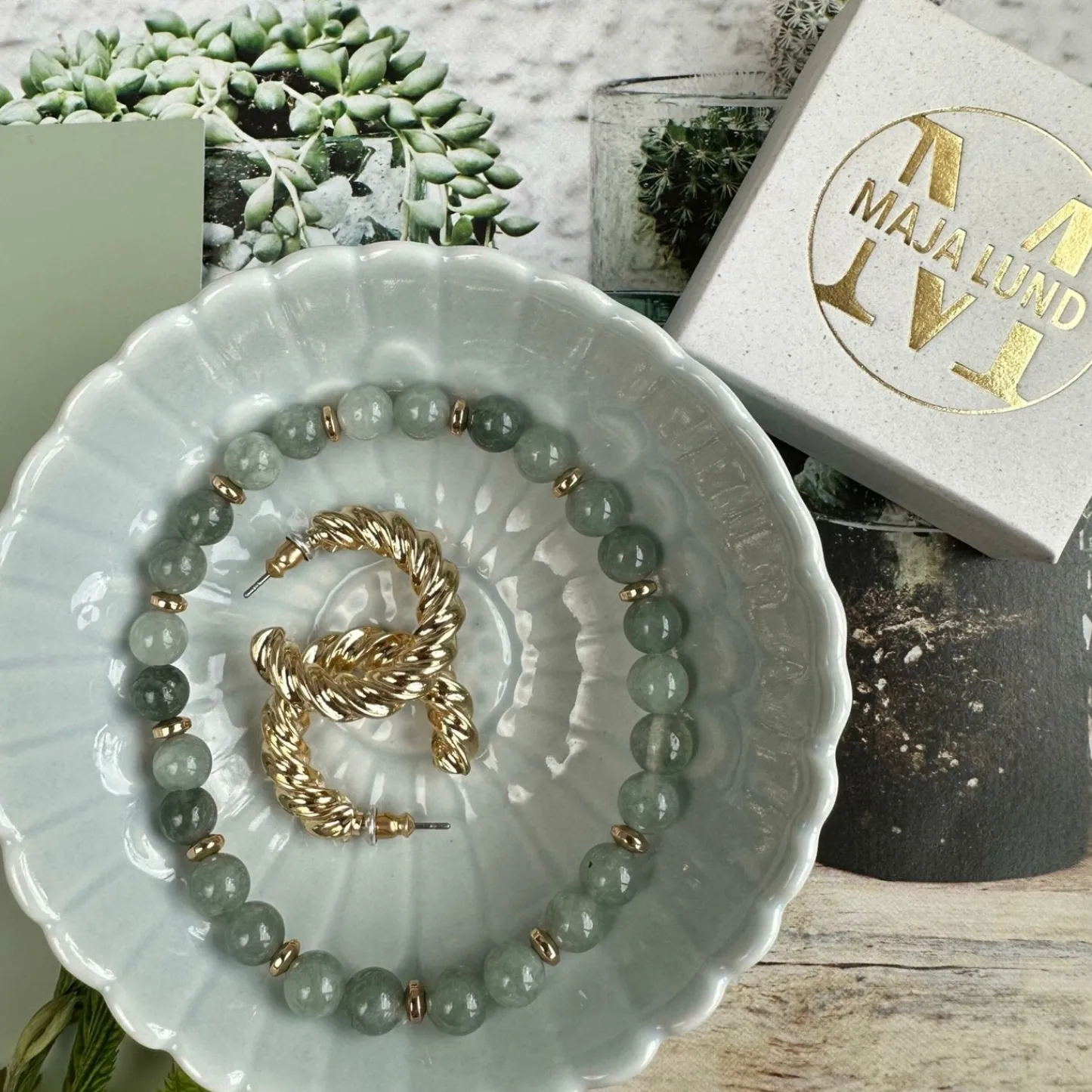 VIAMAJA Armbånd Mollie jade green Online