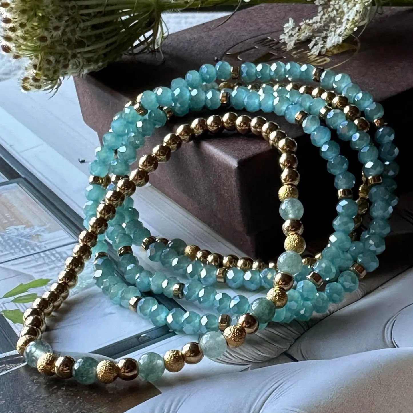 VIAMAJA Armbånd Ofelia Aqua - Sæt med 5 armbånd Clearance