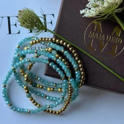 VIAMAJA Armbånd Ofelia Aqua - Sæt med 5 armbånd Clearance