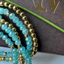 VIAMAJA Armbånd Ofelia Aqua - Sæt med 5 armbånd Clearance