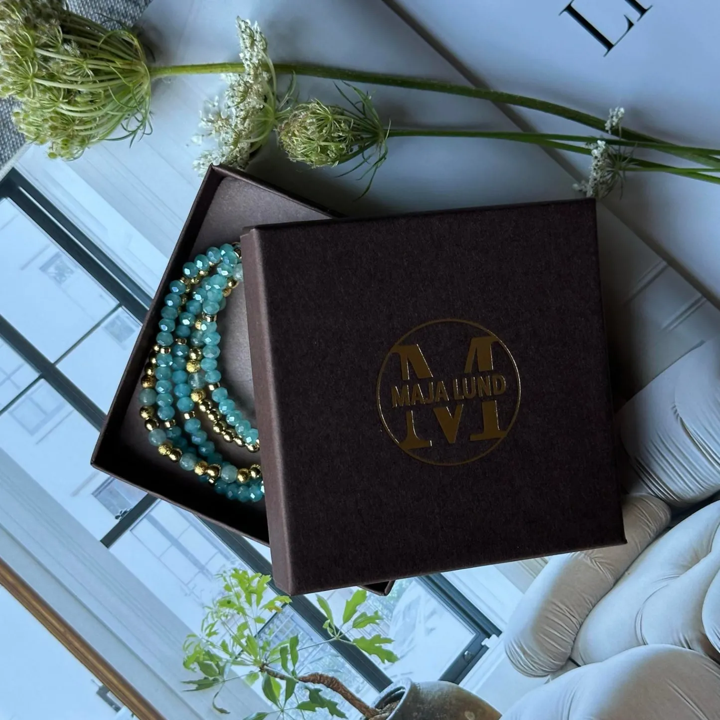 VIAMAJA Armbånd Ofelia Aqua - Sæt med 5 armbånd Clearance