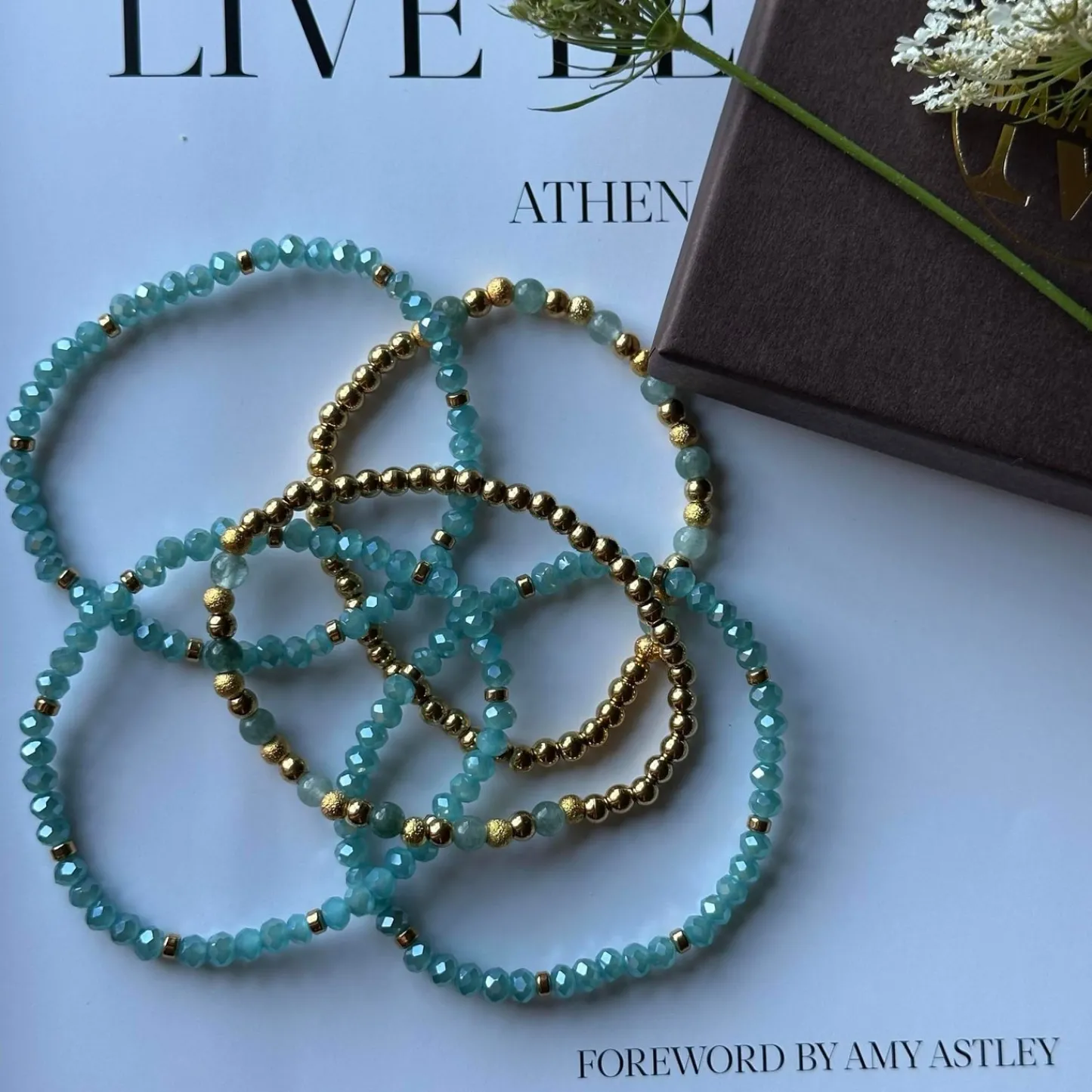 VIAMAJA Armbånd Ofelia Aqua - Sæt med 5 armbånd Clearance