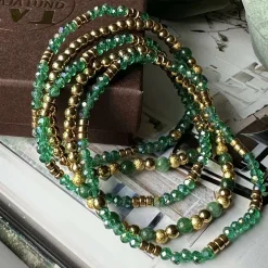 VIAMAJA Armbånd Ofelia Emerald - Sæt med 5 armbånd Outlet