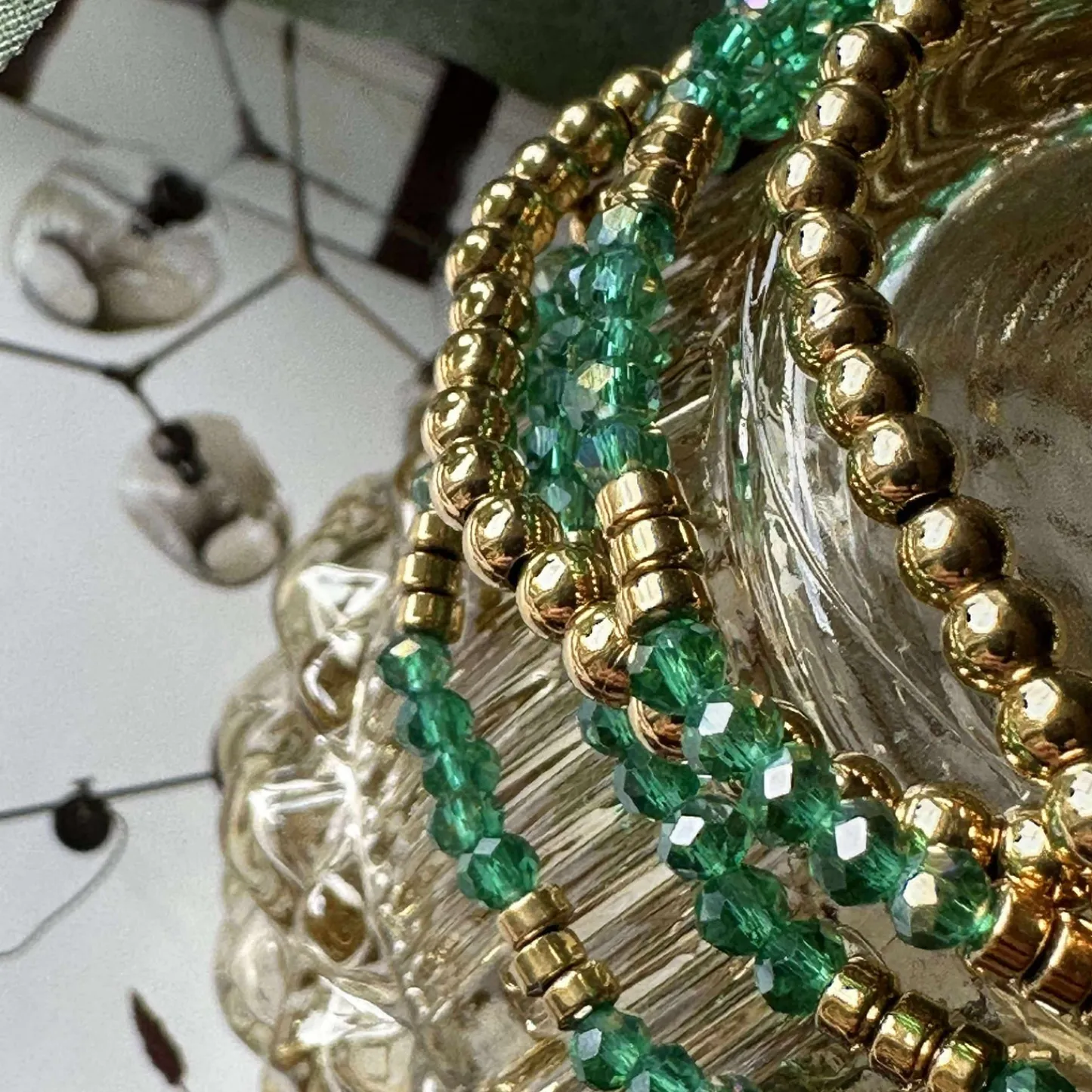 VIAMAJA Armbånd Ofelia Emerald - Sæt med 5 armbånd Outlet