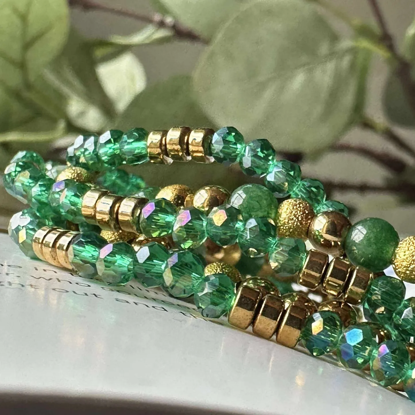 VIAMAJA Armbånd Ofelia Emerald - Sæt med 5 armbånd Outlet