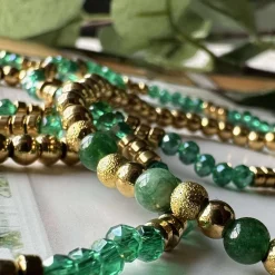 VIAMAJA Armbånd Ofelia Emerald - Sæt med 5 armbånd Outlet