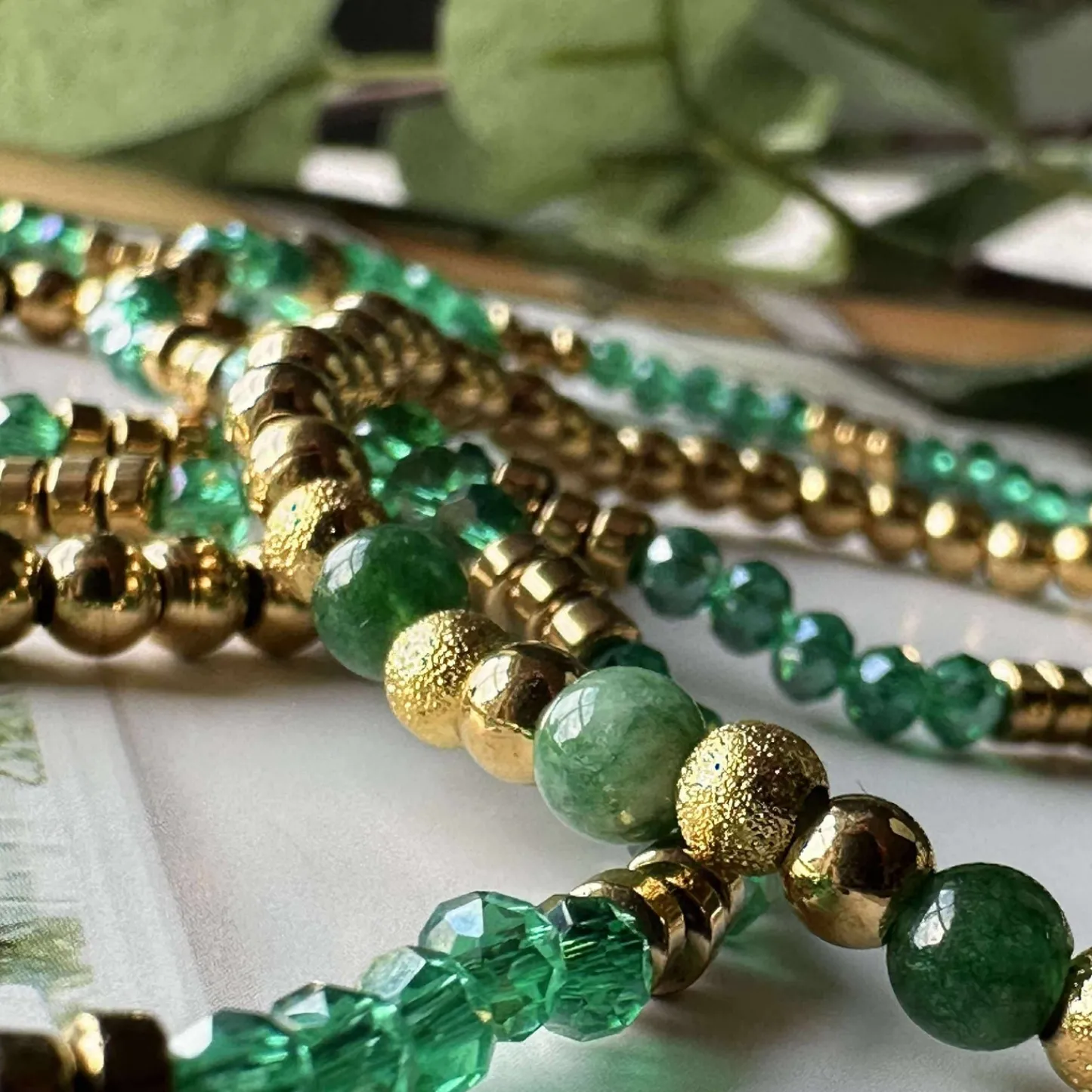 VIAMAJA Armbånd Ofelia Emerald - Sæt med 5 armbånd Outlet