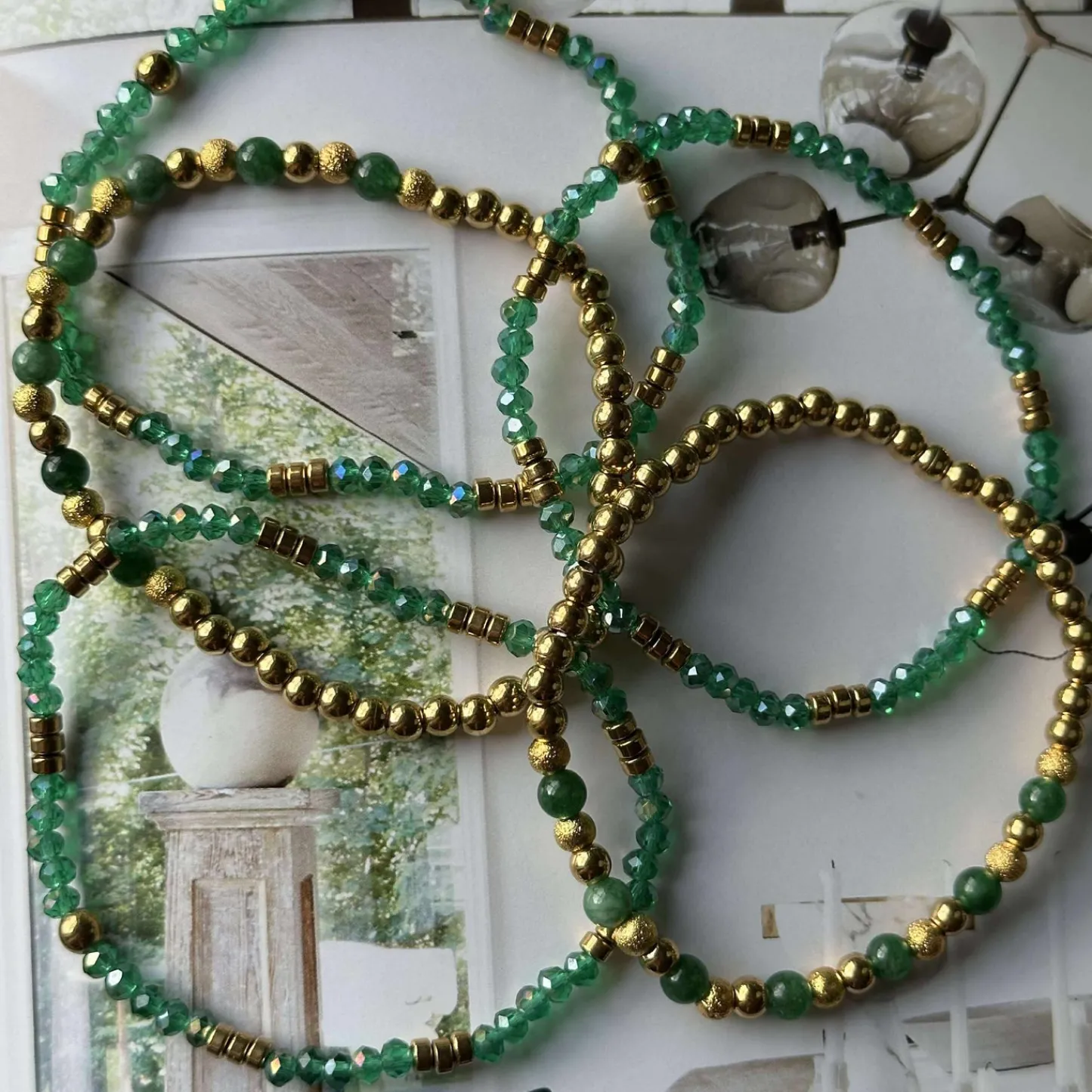 VIAMAJA Armbånd Ofelia Emerald - Sæt med 5 armbånd Outlet