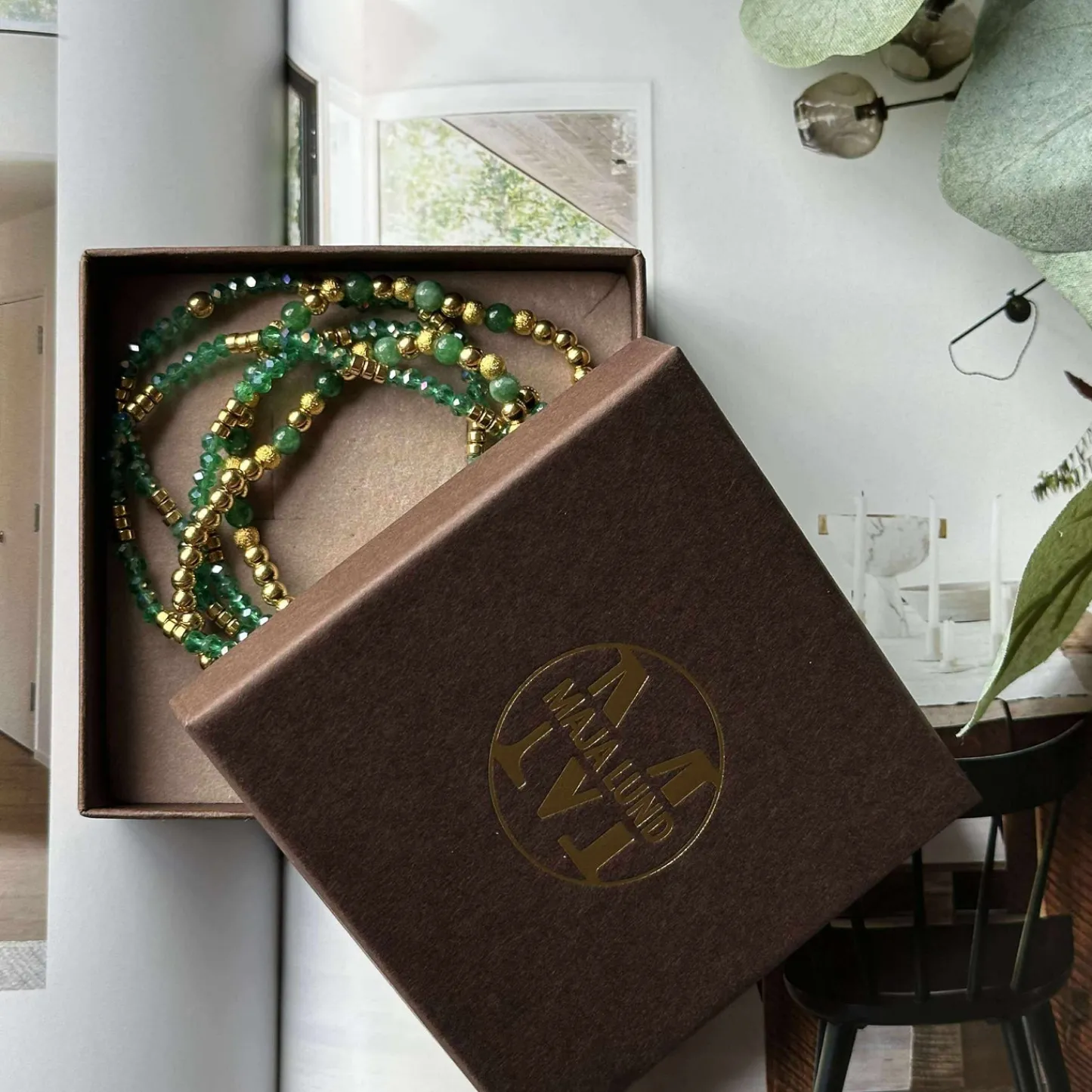 VIAMAJA Armbånd Ofelia Emerald - Sæt med 5 armbånd Outlet