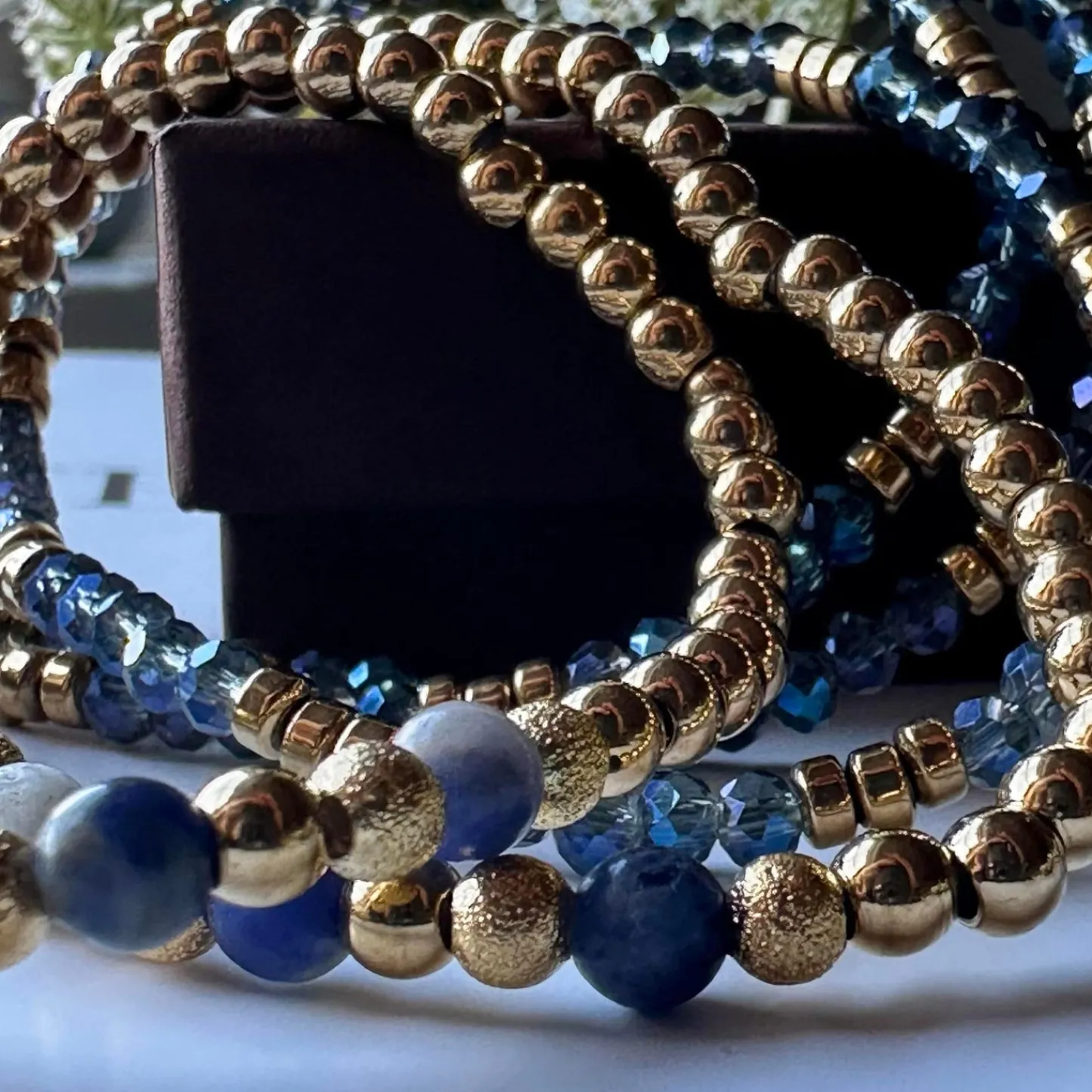 VIAMAJA Armbånd Ofelia Navy - Sæt med 5 armbånd New