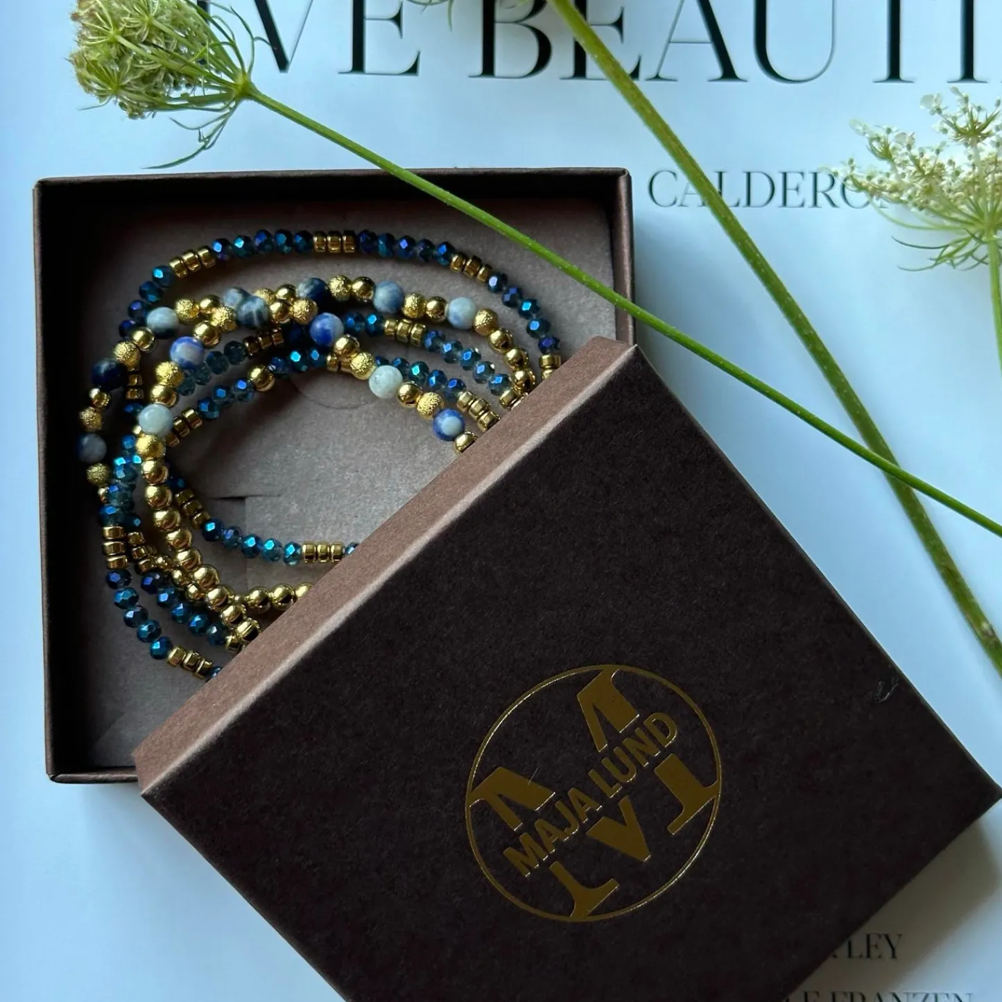 VIAMAJA Armbånd Ofelia Navy - Sæt med 5 armbånd New