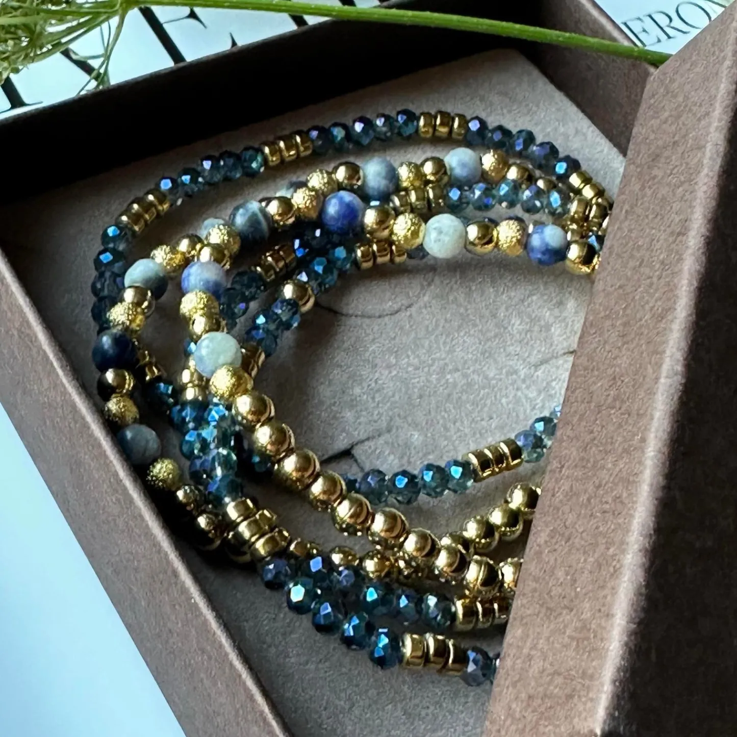 VIAMAJA Armbånd Ofelia Navy - Sæt med 5 armbånd New