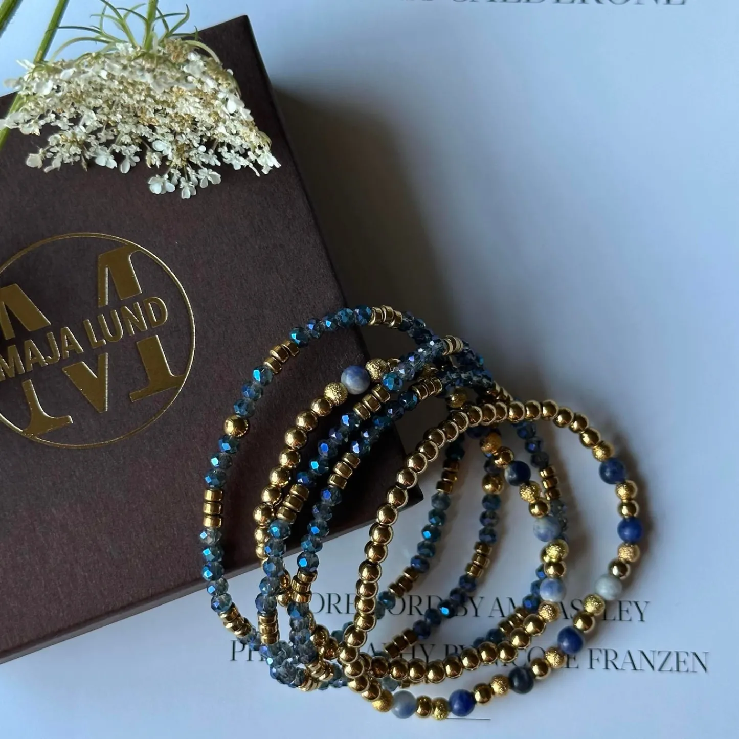 VIAMAJA Armbånd Ofelia Navy - Sæt med 5 armbånd New