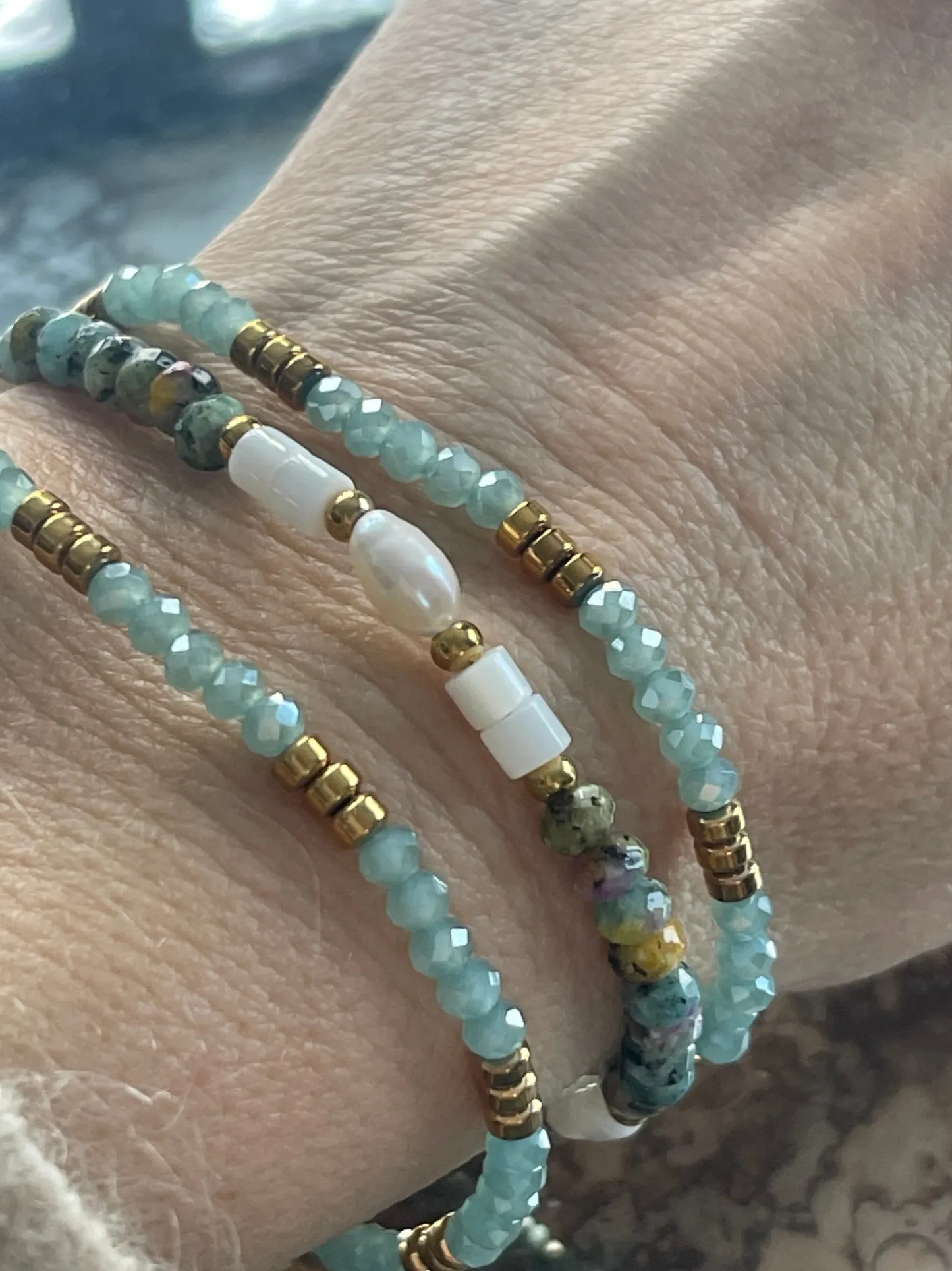 VIAMAJA Armbånd Sarabella Aqua – Sæt med 3 stk Outlet