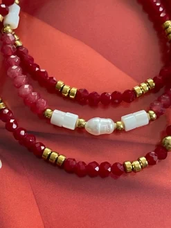 VIAMAJA Armbånd Sarabella Berry – Sæt med 3 stk Sale