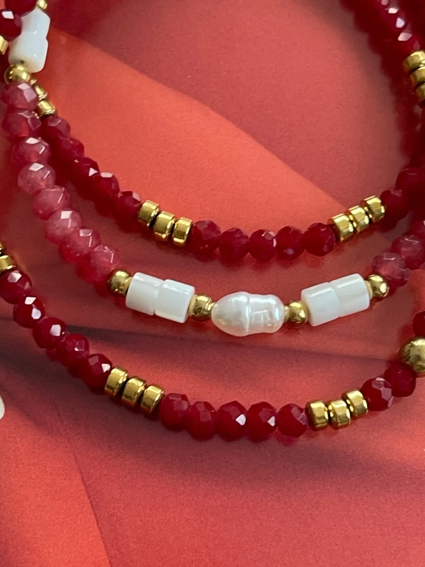 VIAMAJA Armbånd Sarabella Berry – Sæt med 3 stk Sale