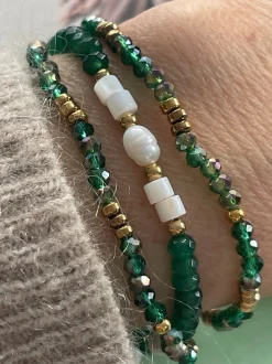 VIAMAJA Armbånd Sarabella Emerald – Sæt med 3 stk Hot