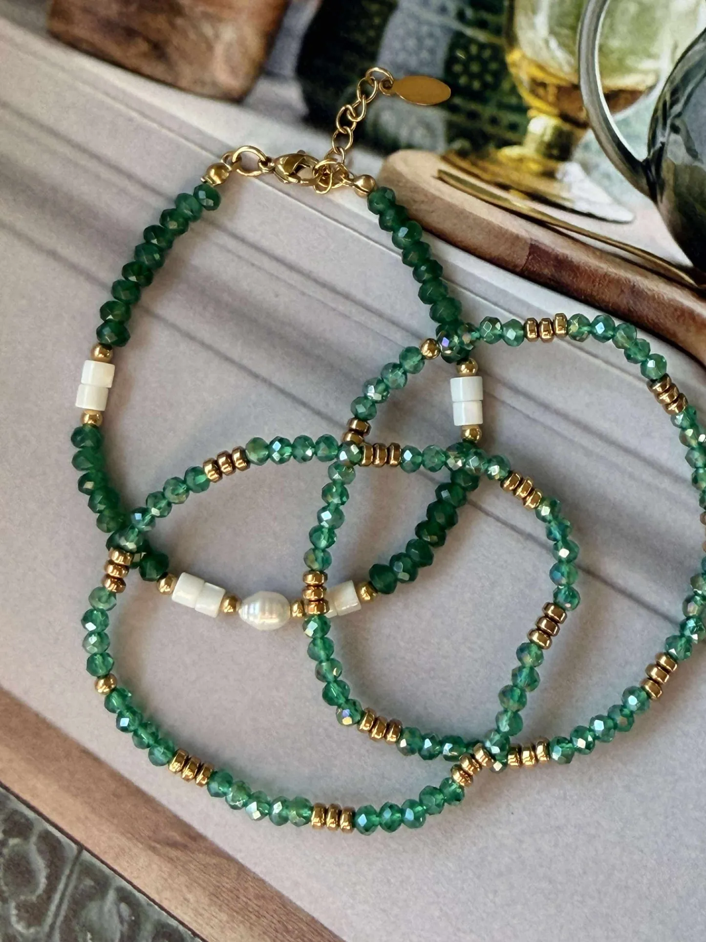 VIAMAJA Armbånd Sarabella Emerald – Sæt med 3 stk Hot