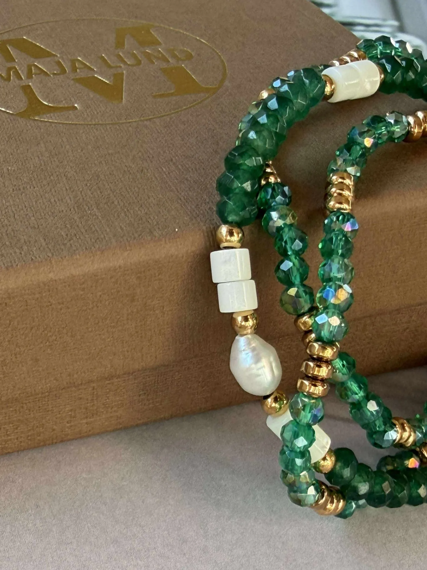 VIAMAJA Armbånd Sarabella Emerald – Sæt med 3 stk Hot